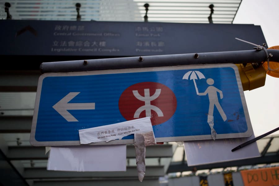 Umbrella Movement — photograph by Craig Stubing