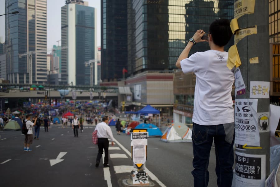 Umbrella Movement — photograph by Craig Stubing