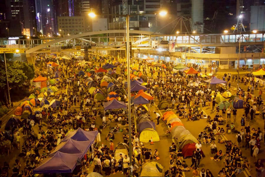 Umbrella Movement — photograph by Craig Stubing