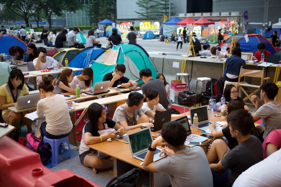 Umbrella Movement — photograph by Craig Stubing