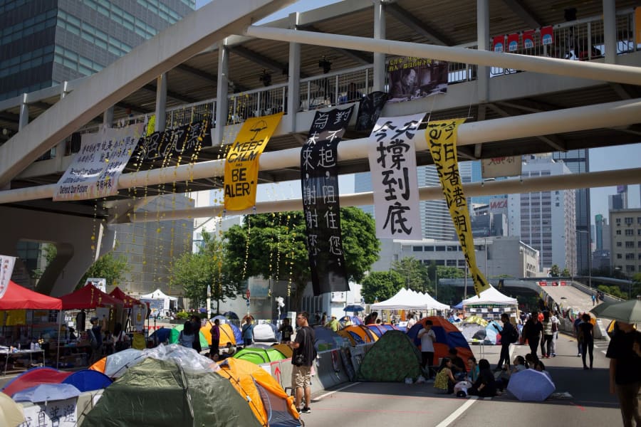 Umbrella Movement — photograph by Craig Stubing
